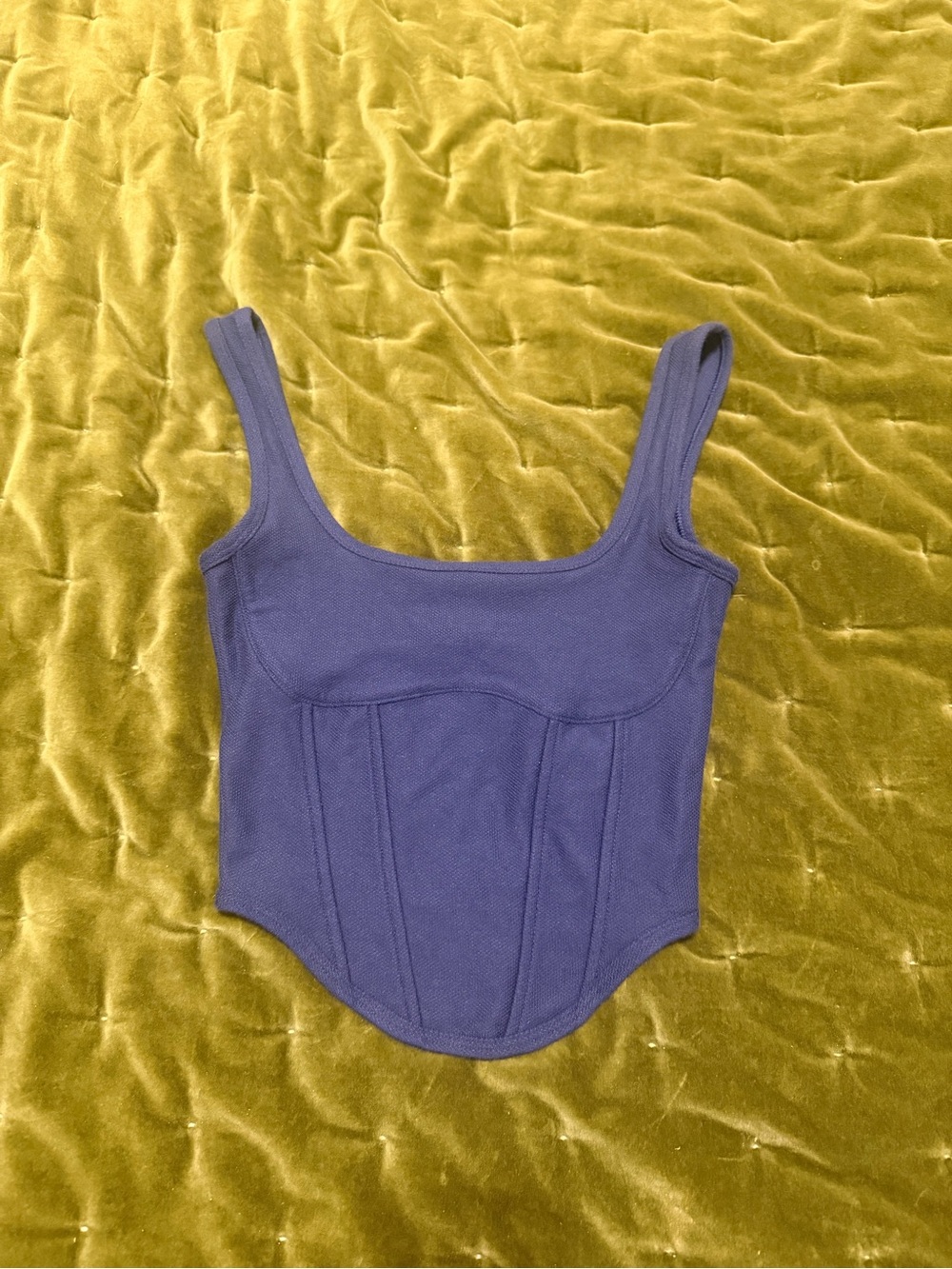 PINK Victoria's Secret Navy Scoop Neck Corset Tank